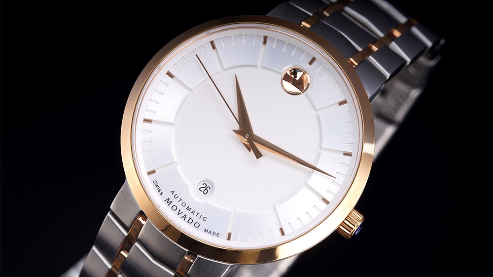 Đồng hồ Movado 0607063 - Mặt số màu trắng đơn giản, sang trọng của Movado 0607063