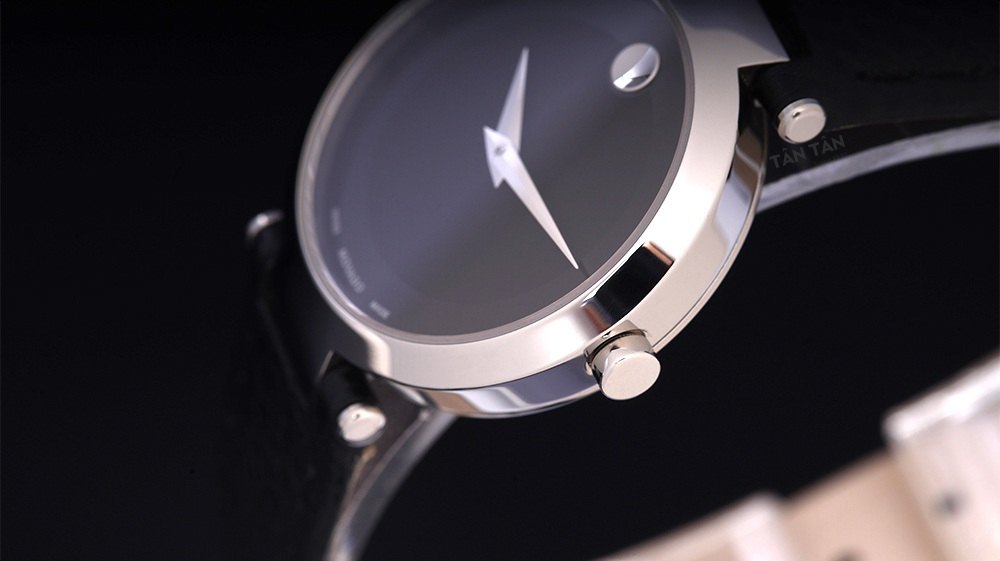Đồng hồ Movado 0607115 - Niềng bezel và núm chỉnh giờ của Movado 0607115 