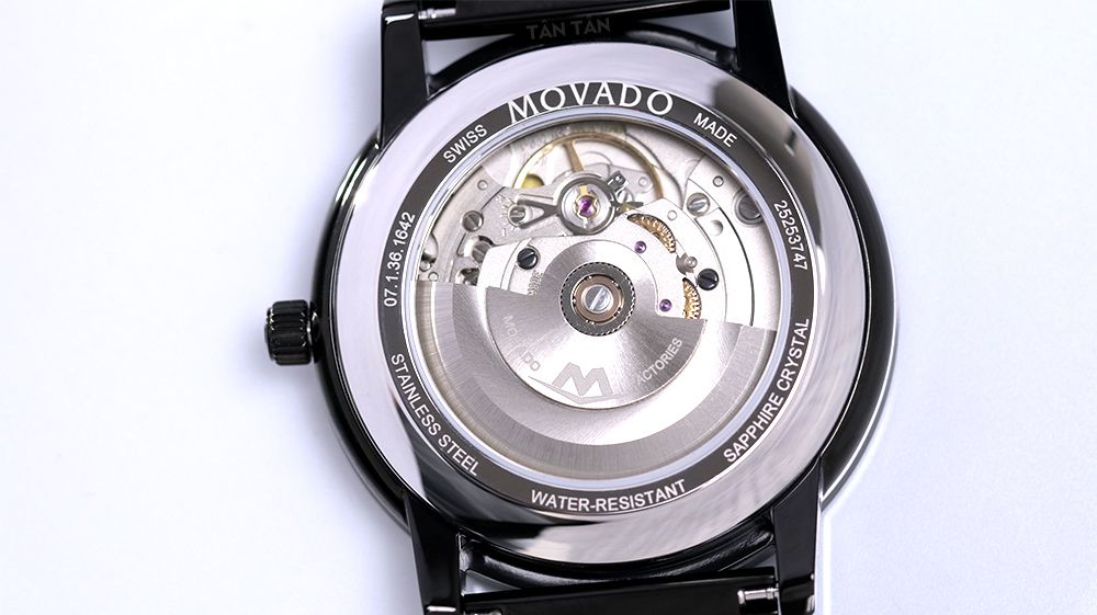 Đồng hồ MOVADO 0607568 - Bộ máy cơ Automatic cực bền, lộ máy bên trong MOVADO 0607568