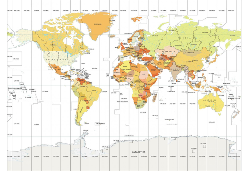 UTC là cơ sở để xác định múi giờ trên toàn thế giới