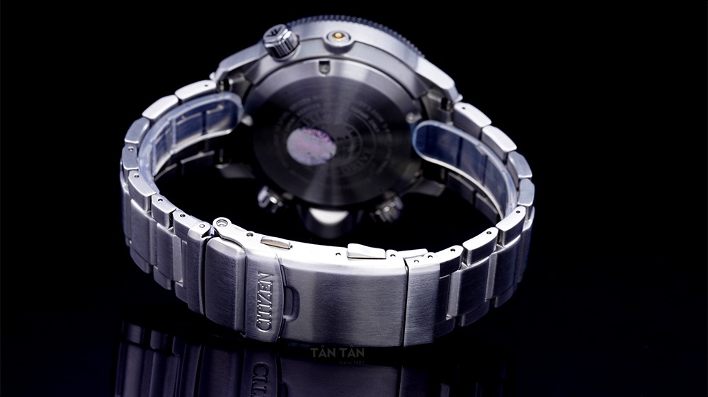 Đồng hồ Citizen BN2039-59E - Dây đeo thép không gỉ tích hợp khóa bấm chắc chắn