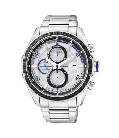 Đồng Hồ Citizen CA0120-51A Nam Eco-Drive Chronograph Lịch Ngày 45mm