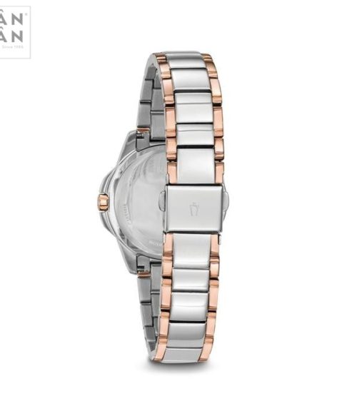 Đồng Hồ Bulova 98P134 Nữ Mặt Xà Cừ Đính Diamond Thép không Gỉ 32mm