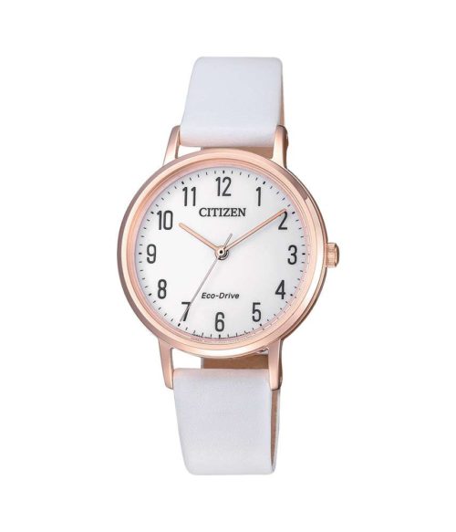 Đồng Hồ Citizen EM0579-14A Nữ Dây Da Eco-Drive 30mm