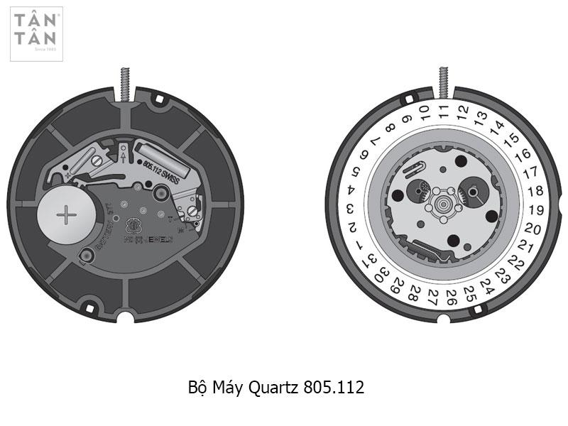 Đồng hồ Tissot PR100 sử dụng bộ máy ETA 805.112, độ chính xác