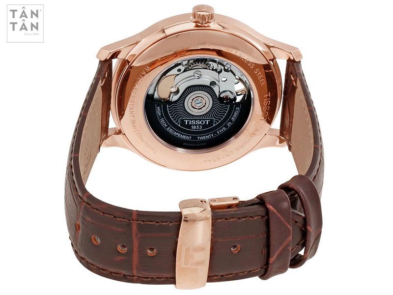 Bộ máy đồng hồ tissot Powermatic 80 với độ chính xác cao.