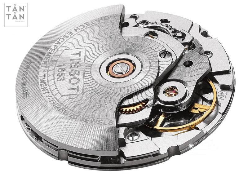 Đồng hồ Tissot sử dụng bộ máy Powermatic 80 được nâng cấp và đạt mức trữ cót lên tới 80 giờ.