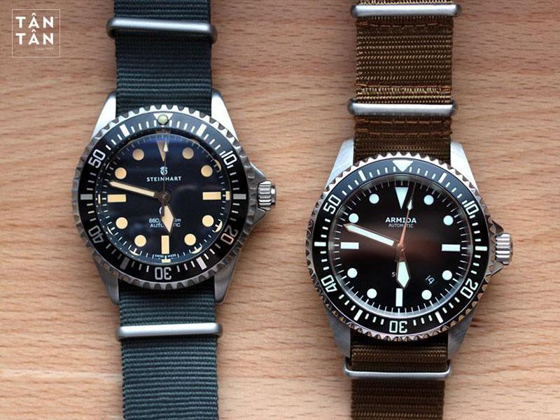 Steinhart Ocean Vintage Military và Armida A2, hai mẫu đồng hồ homage rất nổi tiếng tái hiện Rolex Submariner cổ