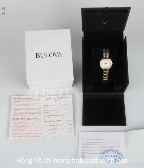 Đồng Hồ Bulova 97S113 Nữ Máy Pin Mặt Xà Cừ Thép Không Gỉ 36mm